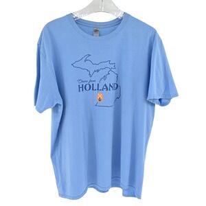 Gildan New Holland Brewing Co Michigan Cheers from Holland Blue Graphic Tee XL